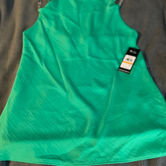 KARL LAGERFELD PARIS Green Solid Cowl Neck Sleeveless - Picture 5 of 5